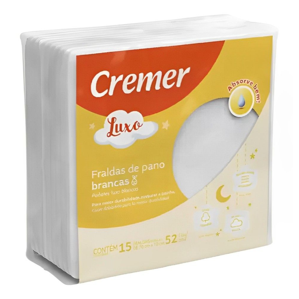 Fralda Luxo Pacote 15 Unid - Cremer