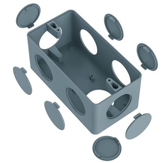 Kit c/ 12 Caixa condulete 7 entradas 1" cinza Inpol em Oferta na Shopee