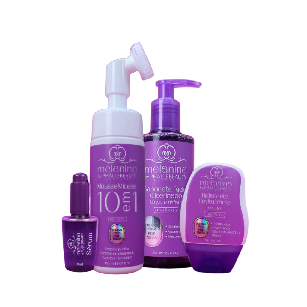 Kit Cuidado Facial Melanina 4 Itens PhálleBeauty em Oferta na Shopee