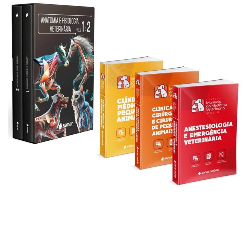 Kit Veterinaria Coleção  4 Livros Sanar Editora