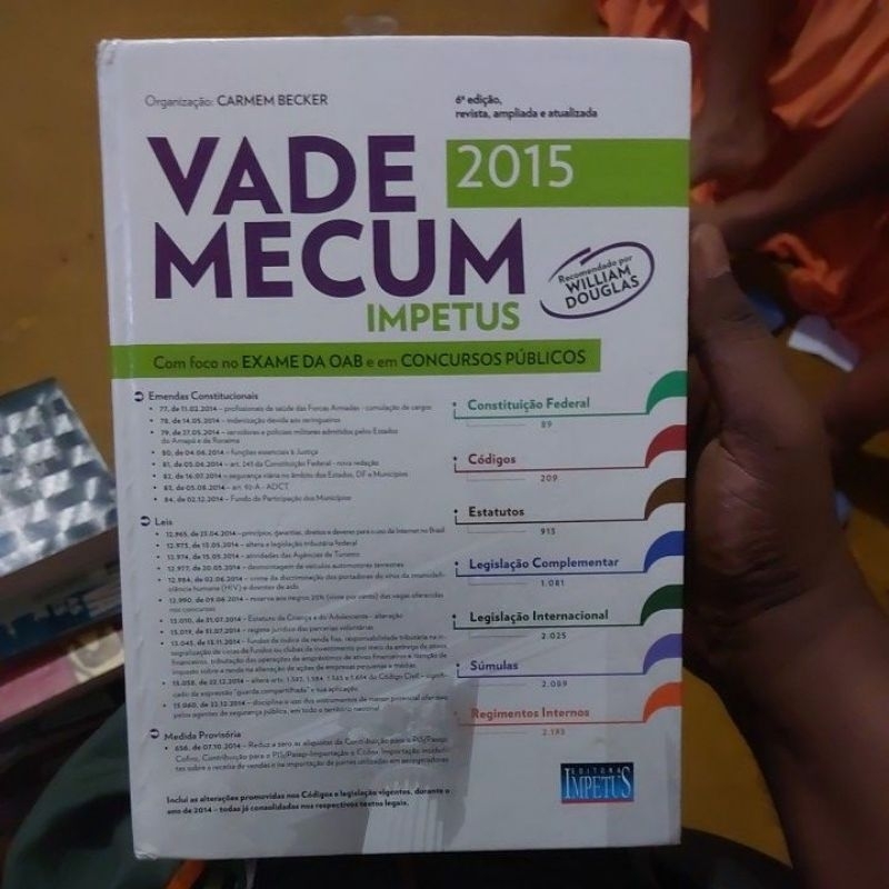 Livro - Vade Mecum Impetus 2015 - Com foco no Exame da OAB e em Concursos Públicos - Org. Carmem Becker