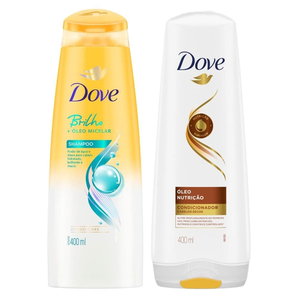 Kit Shampoo 400ml + Condicionador Dove Nutritive Solutions Nutrição Óleo-Micelar com 400ml