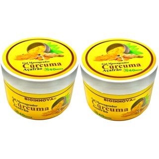 Kit 2 Gel Massageador Cúrcuma Açafrão 40 Ervas 250g - Bioinnova em Oferta na Shopee