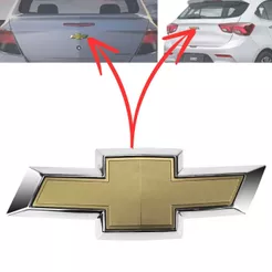Emblema para Porta Mala Gravata Onix 2012 a 2019 Prisma 2013 a 2019 Dourada ou Preto
