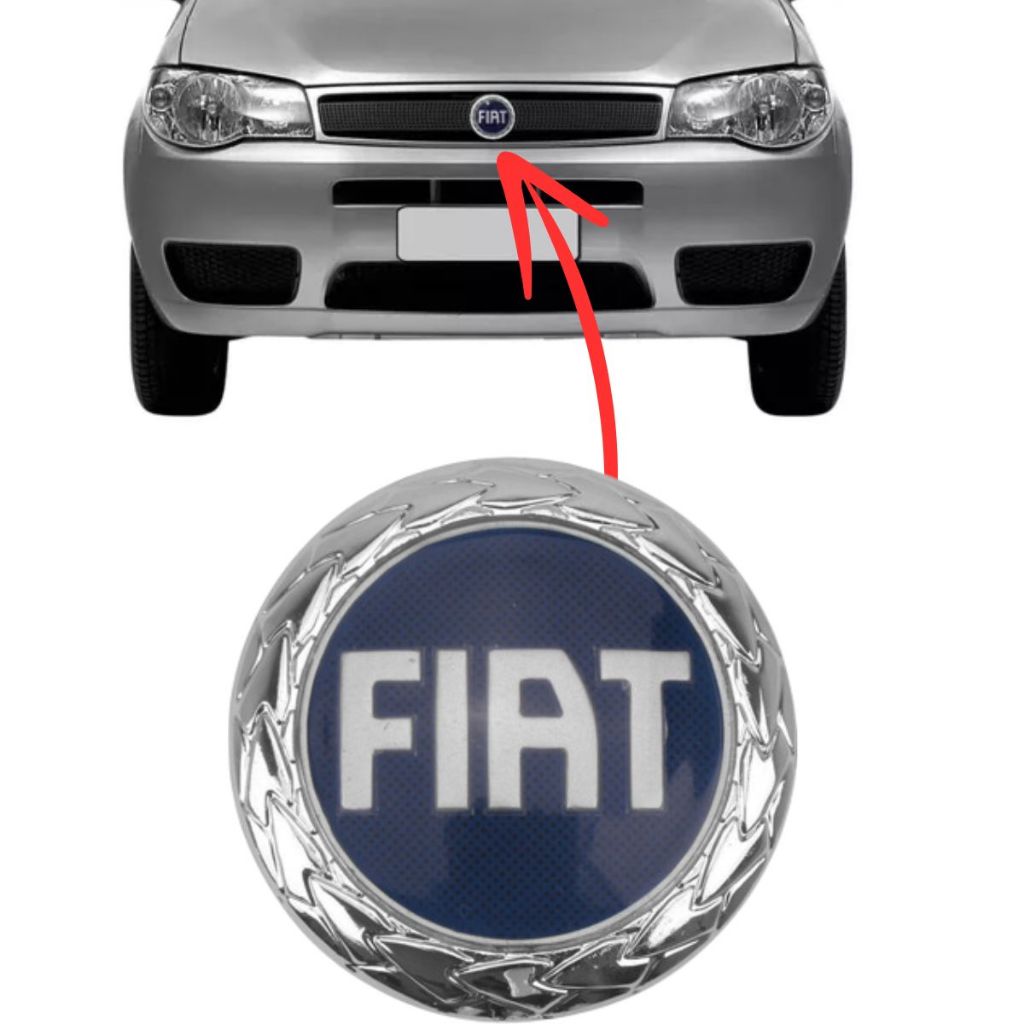 Emblema da Grade FIAT PALIO 04/08 UNO MILLE e FIORINO 05/13 e Porta Mala do IDEA 06/10