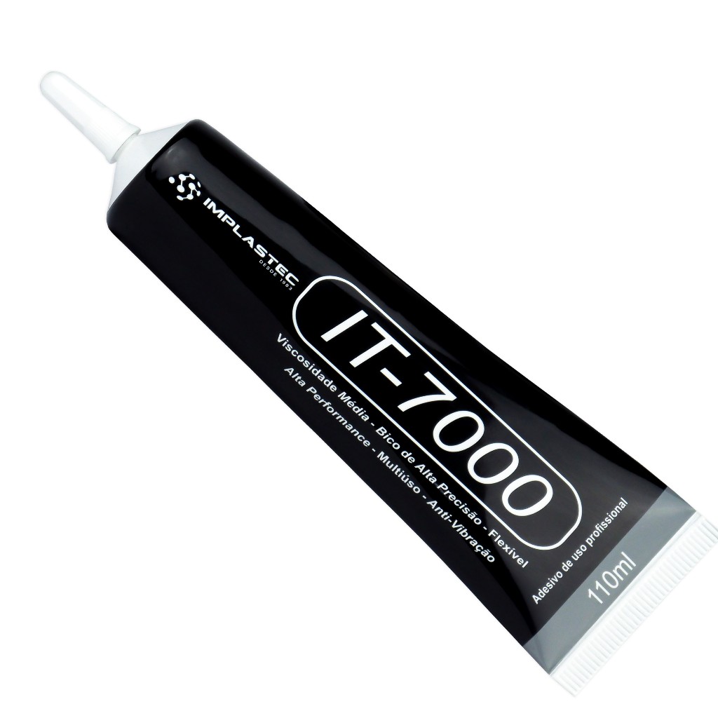Cola Para Celular IT7000 Preta Adesiva Multiuso Tela Touch Display 110ml  IMPLASTEC - PRETA em Oferta na Shopee