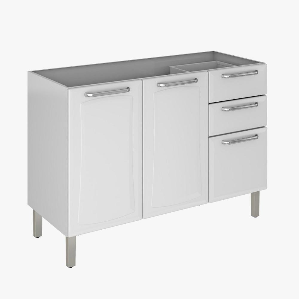 Balcão Cozinha Itatiaia Tarsila 3 Portas 2 Gavetas Branco IG3G2-120 (sem tampo) em Oferta na Shopee