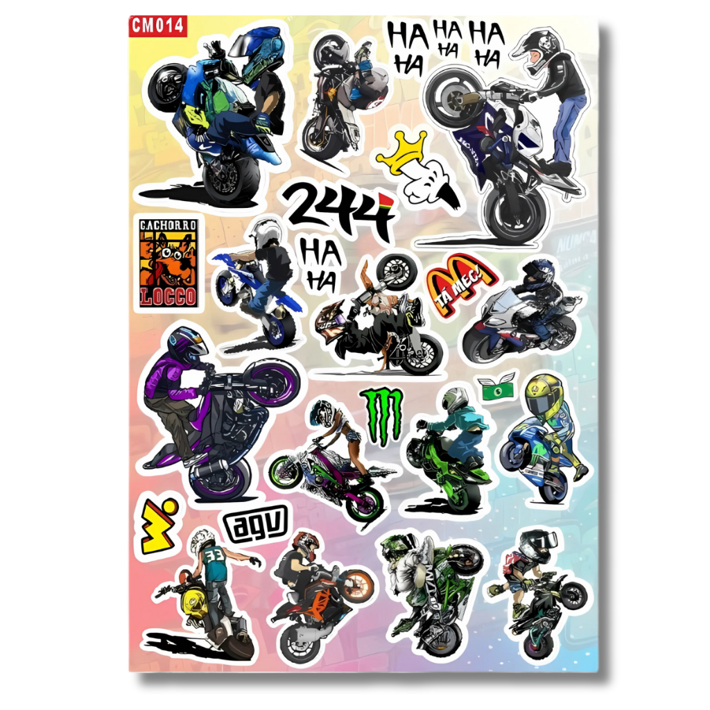 30 Adesivo Stickers Motoqueiro 244 E os D ne Vida Ta Mec Cachorro Locco