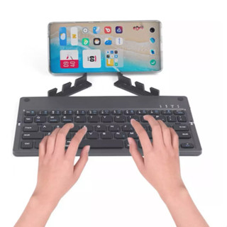 Mini Teclado Dobrável Bt Para iPad Celular Tablet