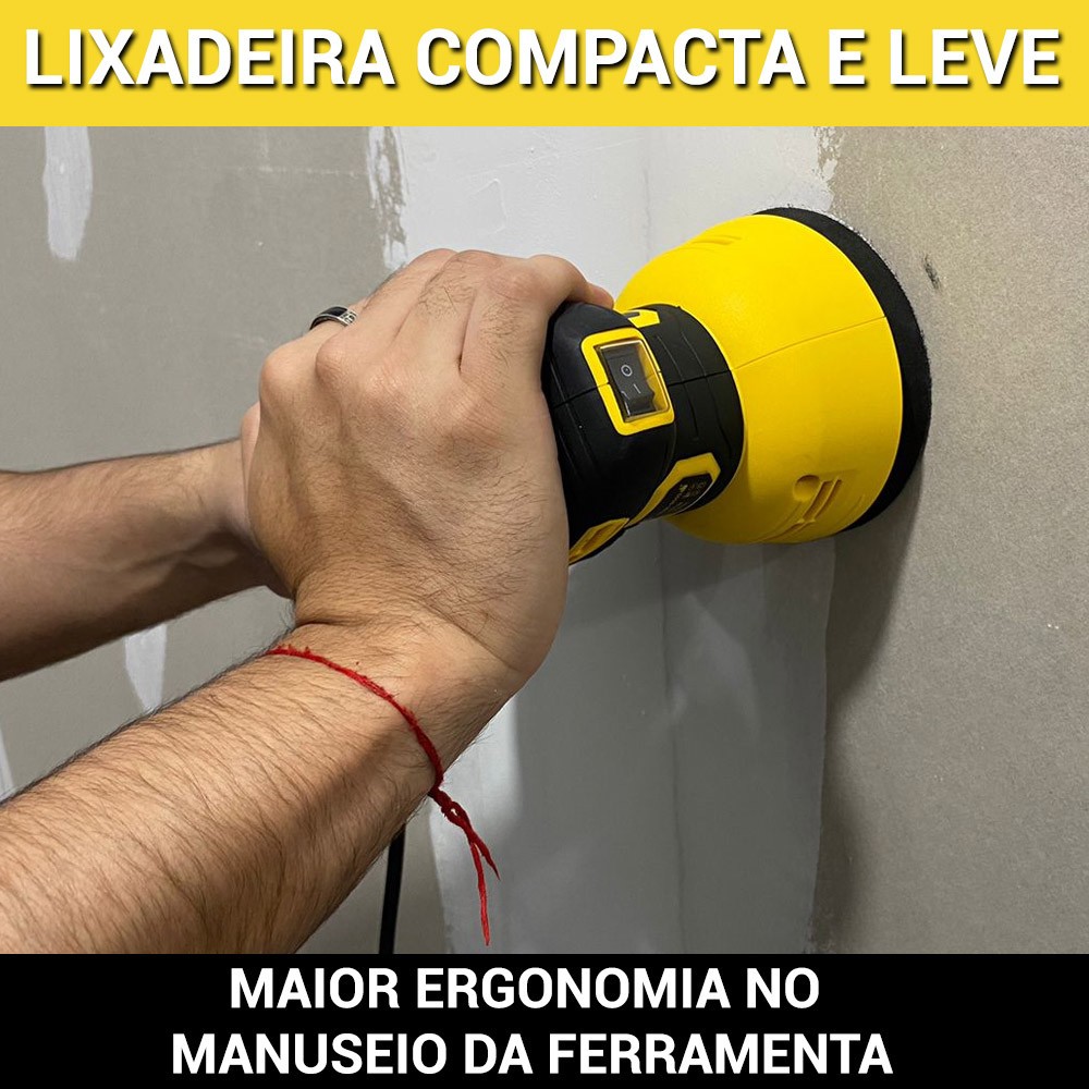 Lixadeira Elétrica Orbital 300W 220V 5 Polegadas Com Coletor de Pó Aplicável Madeira Metal — imagem 2 de 2