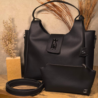 Bolsa Feminina Seraphine Linha Premium,Grande,Imitando Couro,Lapela GS Grafite,Cor Sólida ...