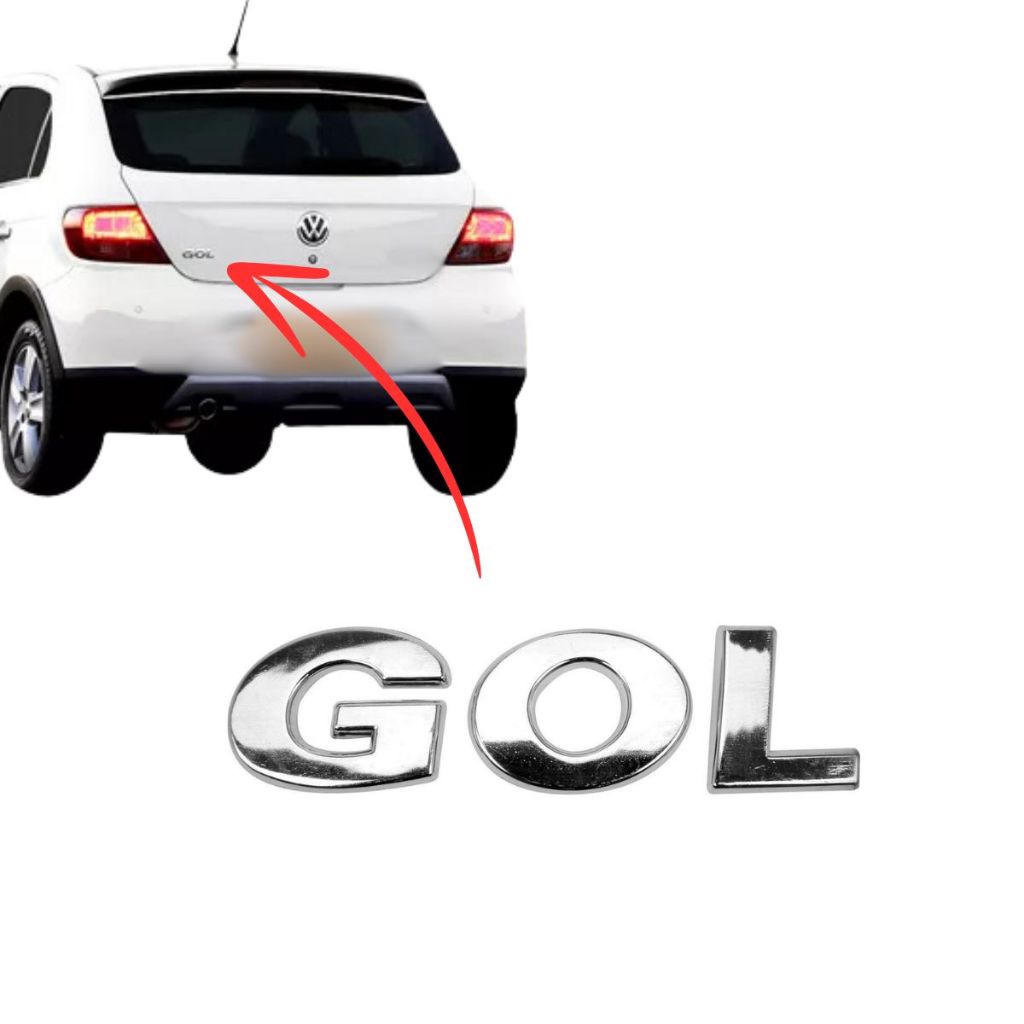 Emblema escrita GOL Gol G5 2009 ate 2012 em Oferta na Shopee
