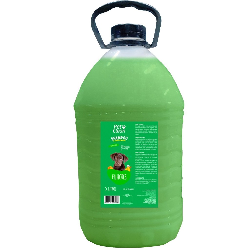 Shampoo Filhotes Banho e Tosa para Cachorro e Gatos 5 Litros Pet Clean em Oferta na Shopee