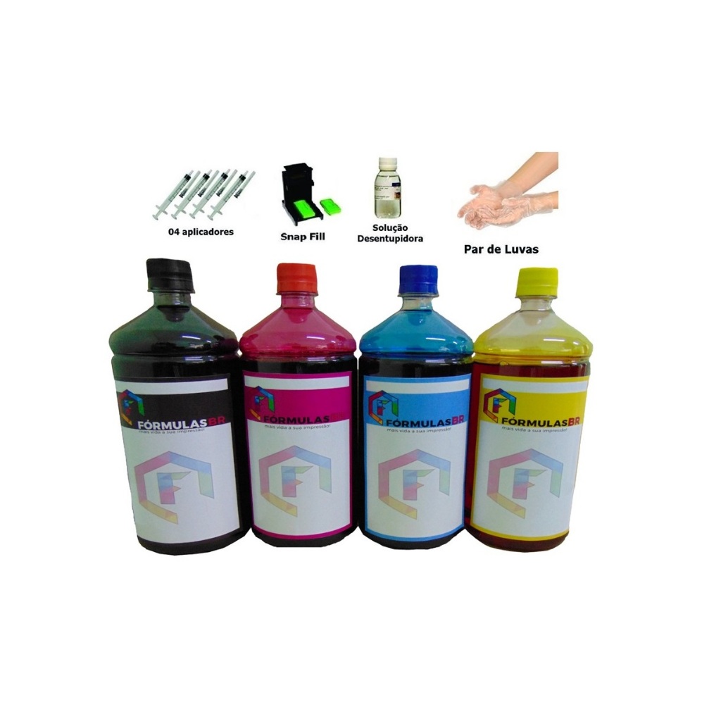 Kit Recarga Cartucho HP 664 650ML All-in-One Deskjet Ink Advantage 3836 Completo Snap Fill Facil Uso