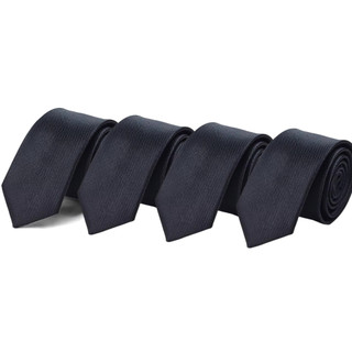 Kit 4 Gravatas Pretas Slim Masculina Produto Premium - Envio Imediato
