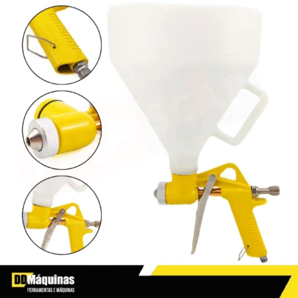 Kit Pistola Projetora de Textura 3 Bicos- TITANIUM em Oferta na Shopee