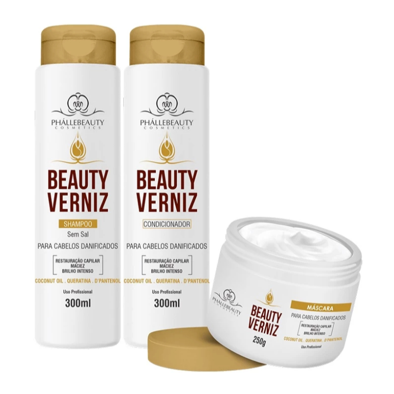 Kit Capilar Beauty Verniz PhálleBeauty PH0112 em Oferta na Shopee