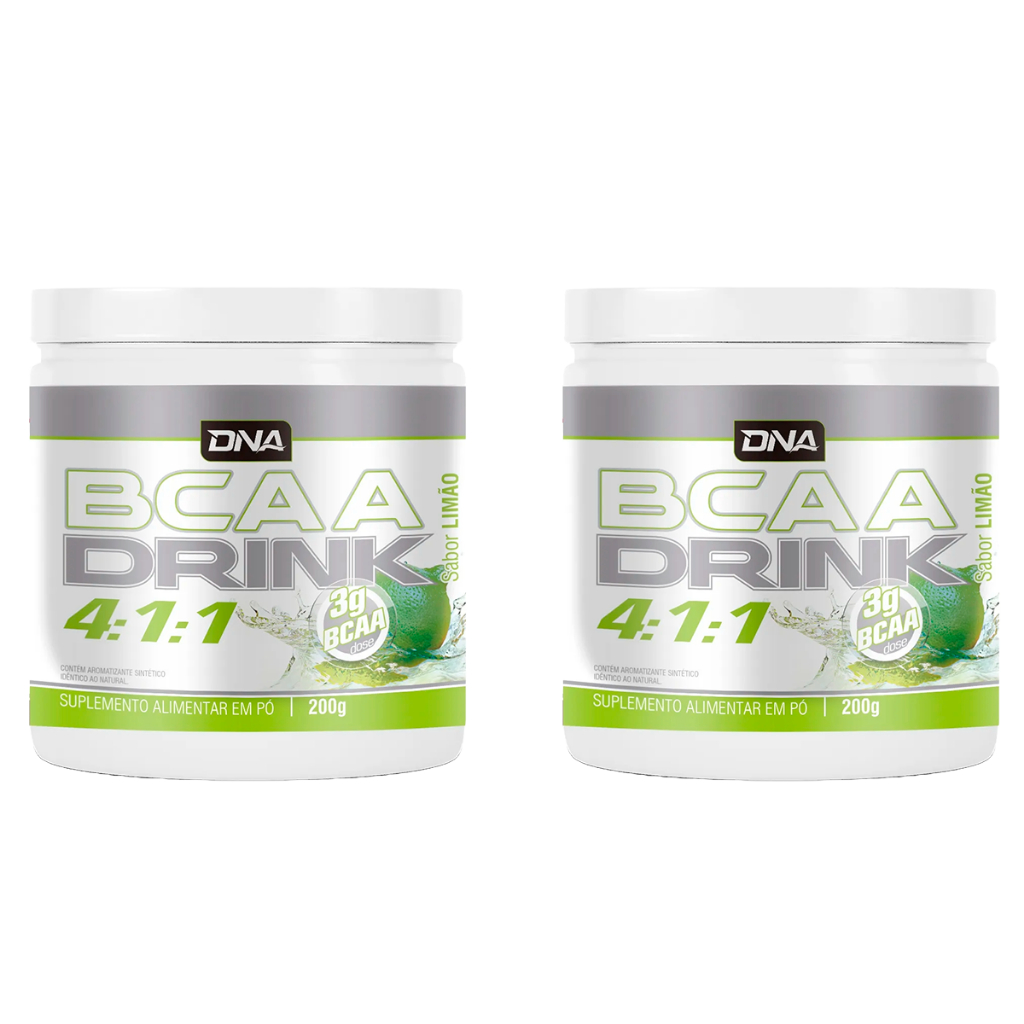 2x BCAA Drink 4.1.1 200g Limão - Dna Suplementos
