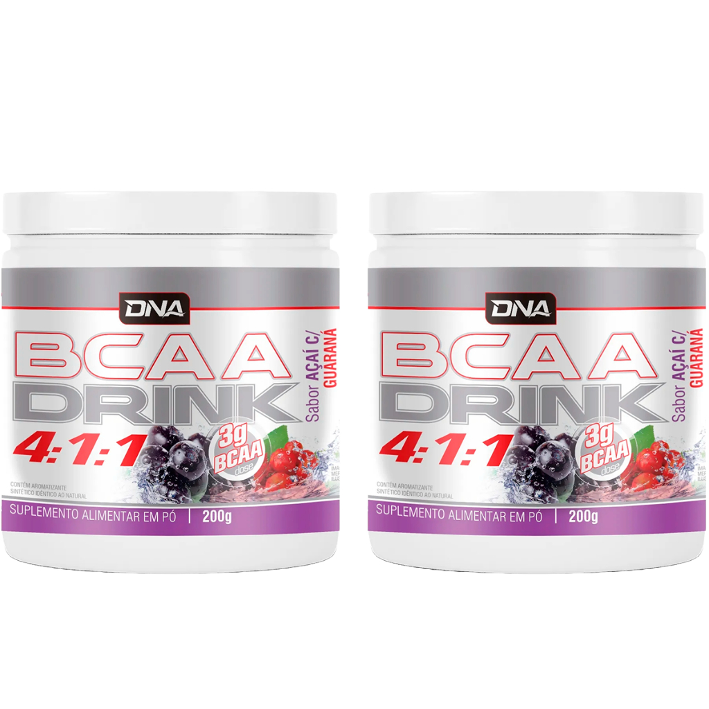 2x BCAA Drink 4.1.1 200g - açaí com Guaraná - Dna Suplementos