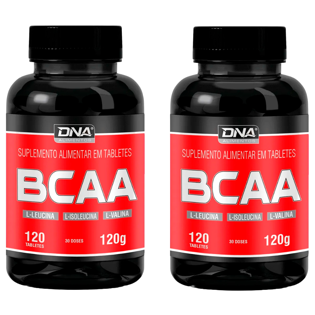 2x BCAA 120 Tabletes 120g - Dna Suplementos