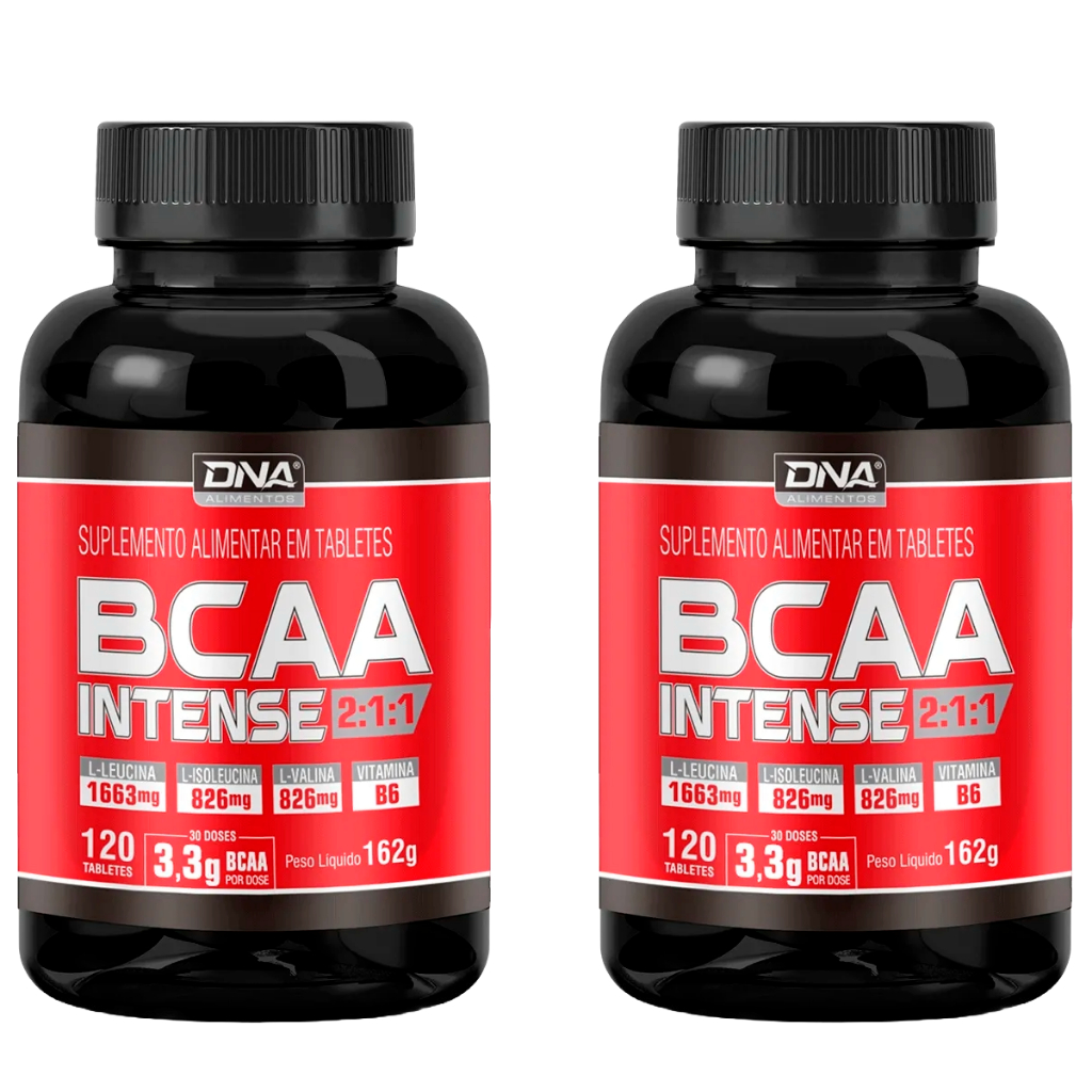 2x BCAA Intense 120 Tabletes - Dna Suplementos