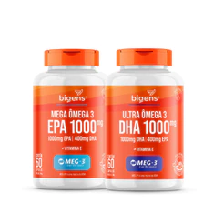 Bigens Kit Mega + Ultra Omega 3 Epa/dha 1000mg Cert.Meg-3 60caps