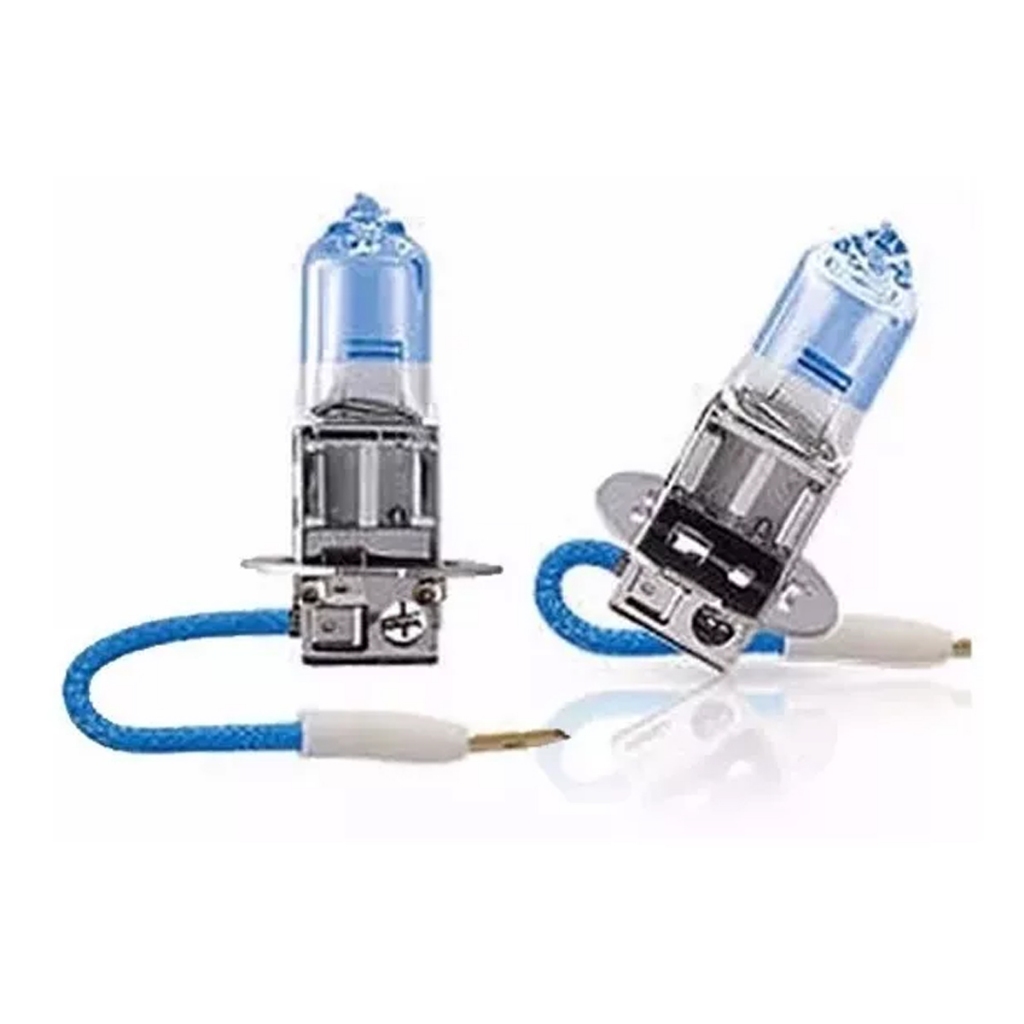 Par Lampada H3 Philips Crystal Vision Ultra 55w + 2 Pingos