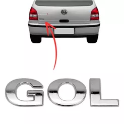 Emblema Letreiro GOL G3 1999 a 2005 Cromado