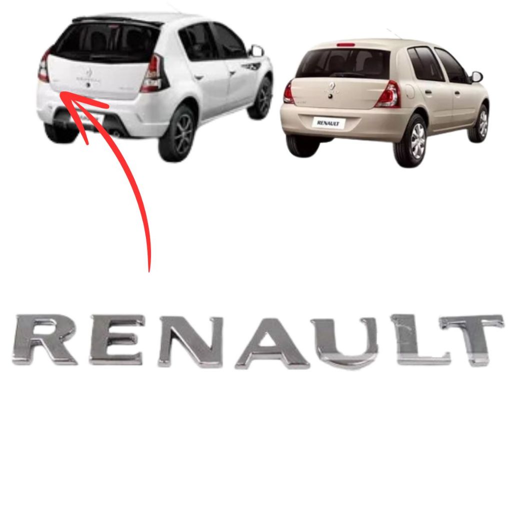 Emblema Letreiro RENAULT Cromado a partir de 2010