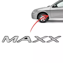 Emblema adesivo resinado MAXX – Prisma e Corsa maxx