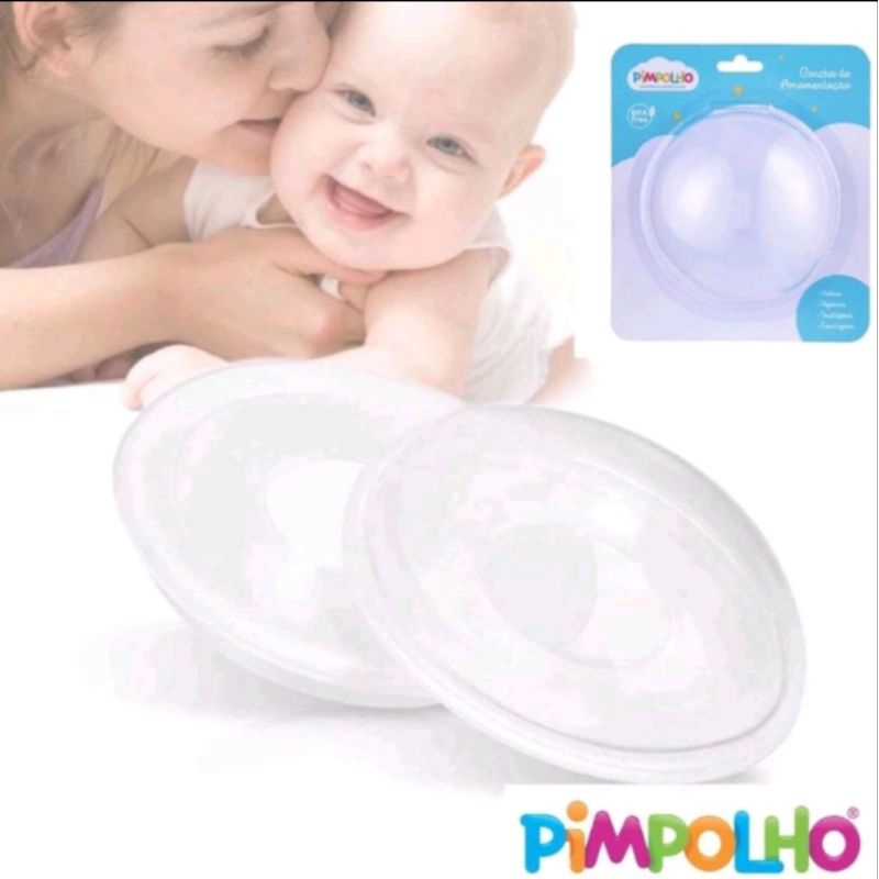 Par Concha protetora coletora de leite base silicone antivazamento Pimpolho