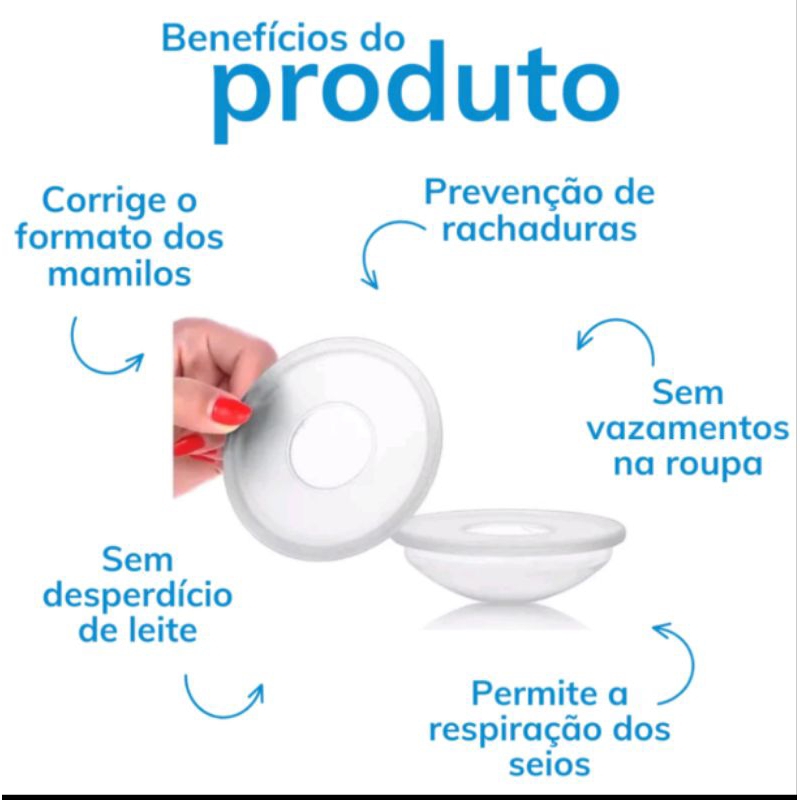 Par Concha protetora coletora de leite base silicone antivazamento Pimpolho