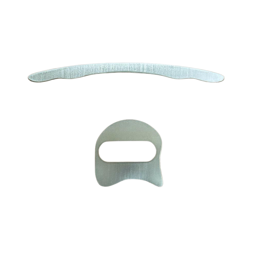 Kit 2 Instrumentos Liberacao Miofascial Massagem Iastm Guidao Guidom Soco Soqueira em Aço Inox