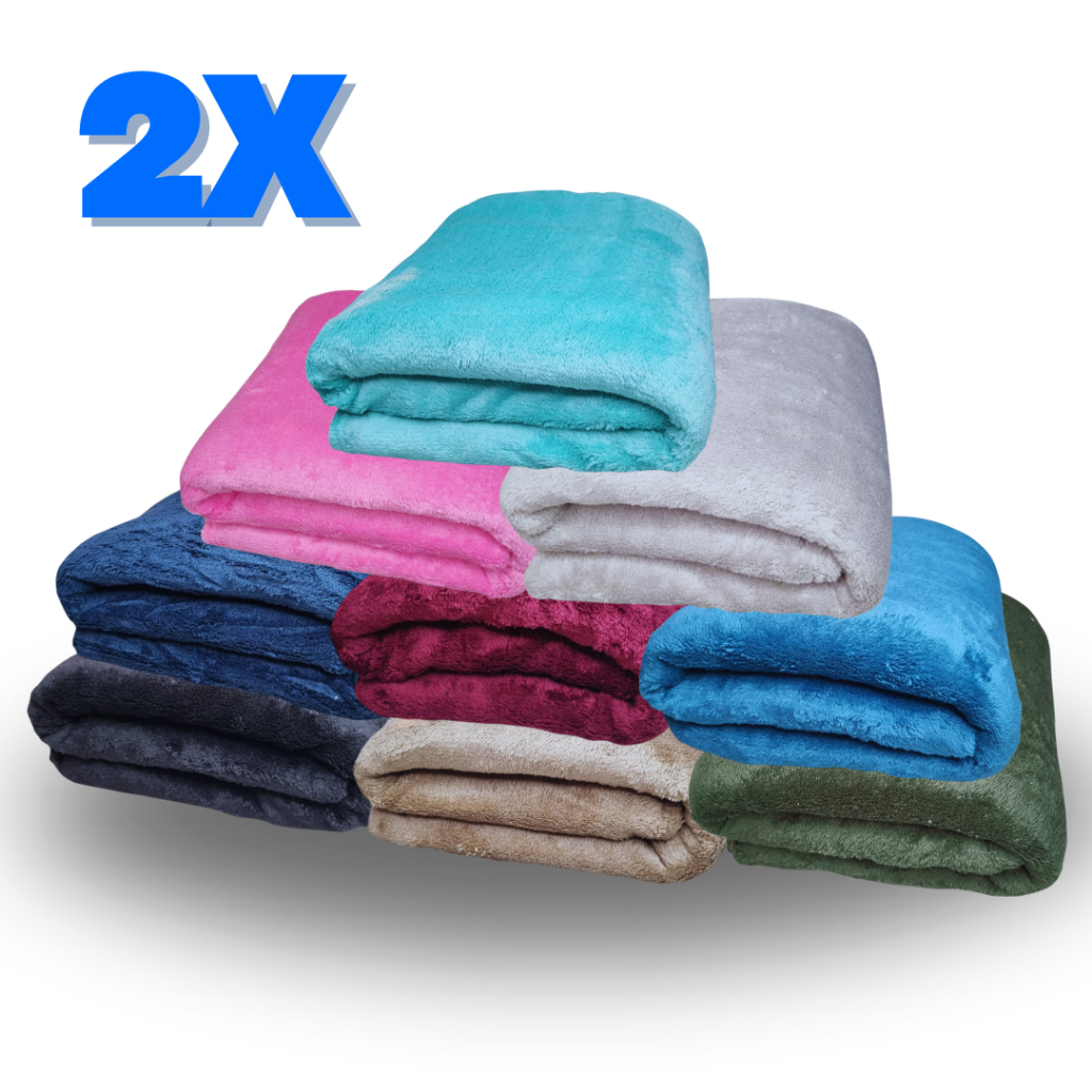 Kit 2 Coberta Manta Microfibra Para Casal 2,00x1,80 Quentinhas Várias Cores em Oferta na Shopee
