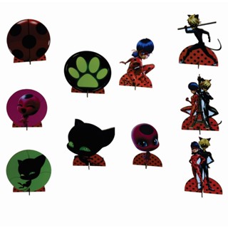 Kit Festa Lady Bug,10 Display de Mesa de 20 cm Para Decoração em Mdf. em Oferta na Shopee