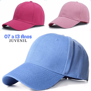Boné Infantil Juvenil 07 a 13 anos Básico Boné Infantil Menino Menina Aba Curva Varias cores em Oferta na Shopee