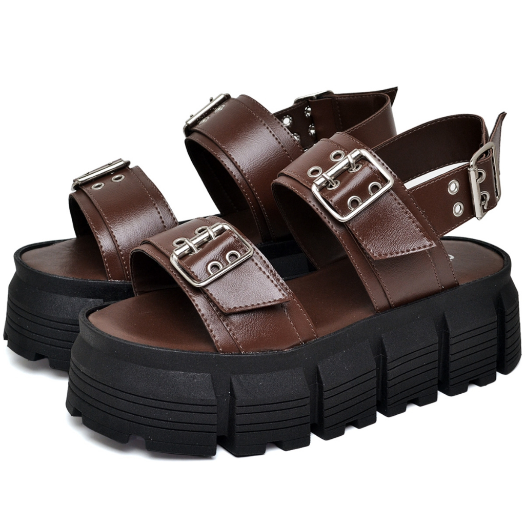 Tamanco Feminino Sandália Plataforma Marrom Original Dubuy Hanna 2082DB em Oferta na Shopee