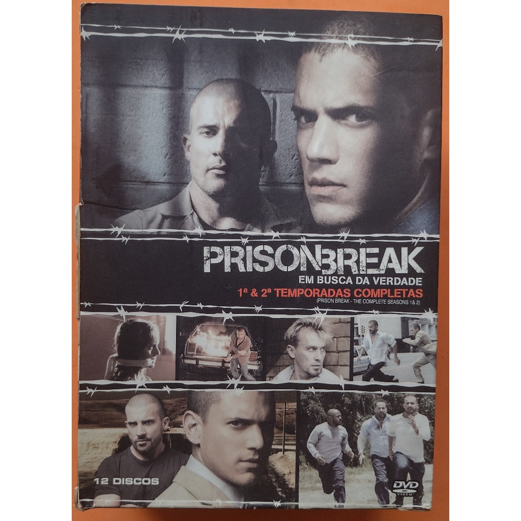 DVD PRISON BREAK TEMPORADAS 1 E 2 BOX 12 DVDS 2005 ORIGINAL