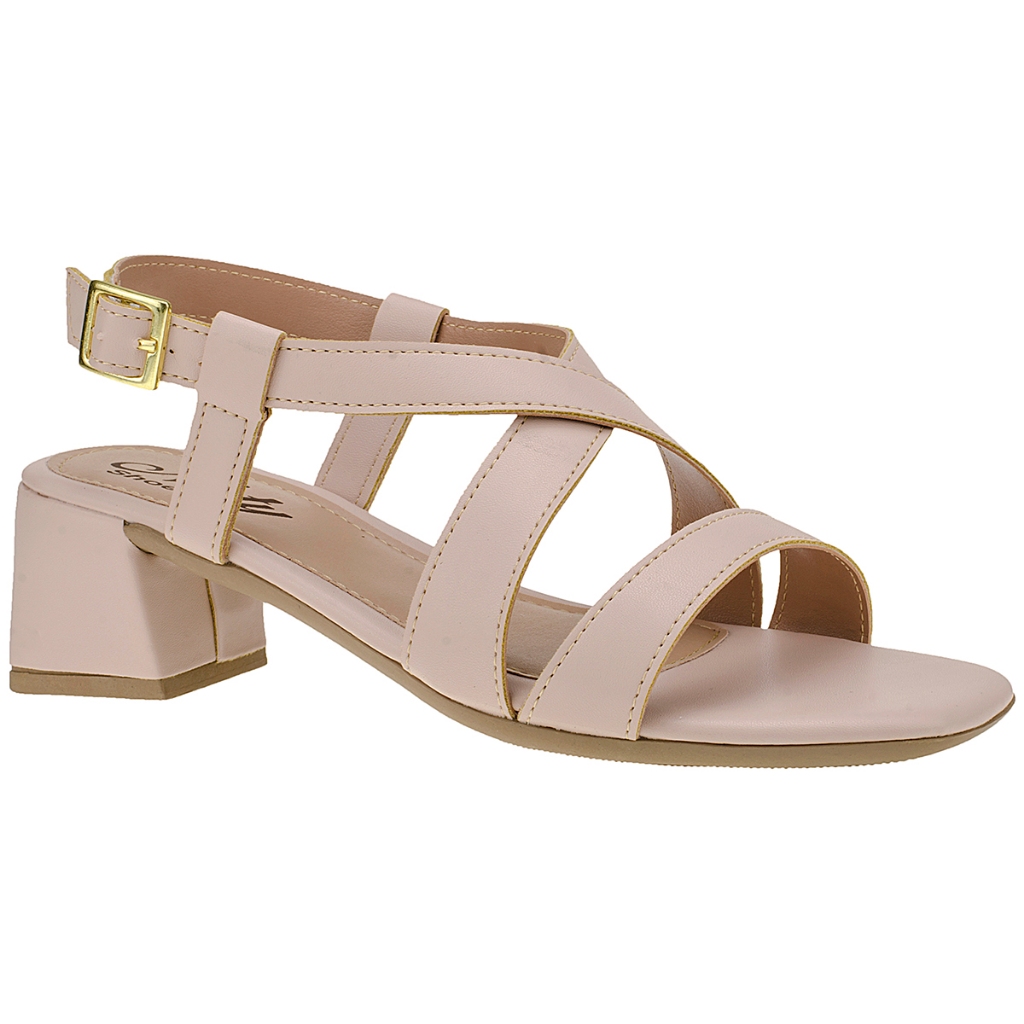 Sandália Feminina Saltinho Salto Baixo Quadrado Confortável Festa Social Naty Shoes em Oferta na Shopee