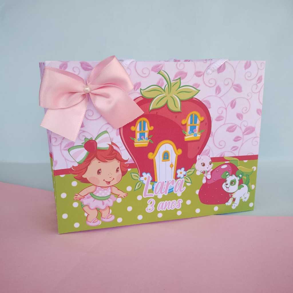 SACOLINHA SURPRESA moranguinho /TODOS OS TEMAS ! sacola surpresa/ saquinho lembrancinha/ sacola personalizada/ bolsa