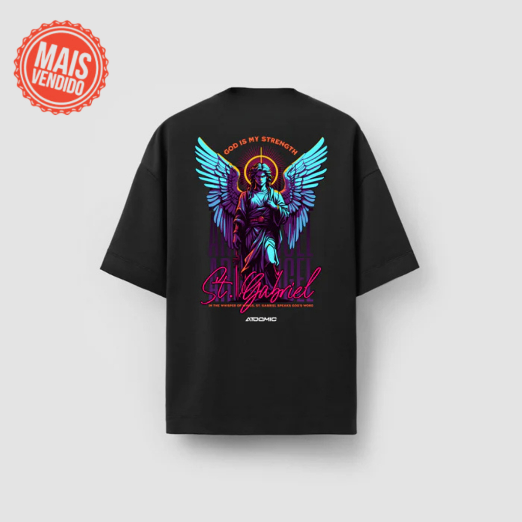ANGEL 04 - Camiseta Masculina Oversized Premium 20.1 St. Gabriel Streetwear Camisa Blusa Over Unissex