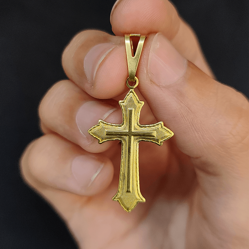 Pingente medalha crucifixo cruz detalhado moeda antiga Masculina