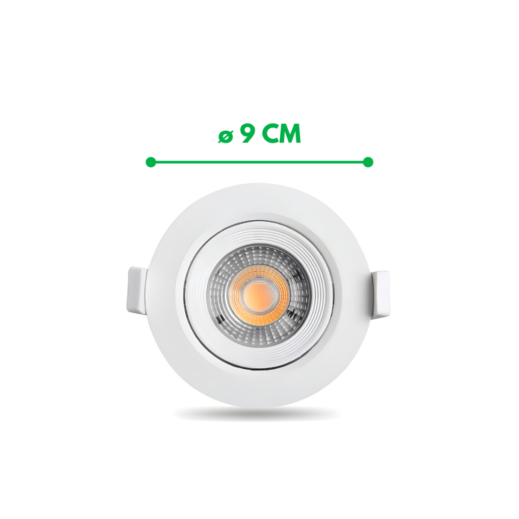 KIT5 Luminárias Spot Led 7w Branco Embutir Direcionável Teto 6500K 3000K LIBER — imagem 2 de 2
