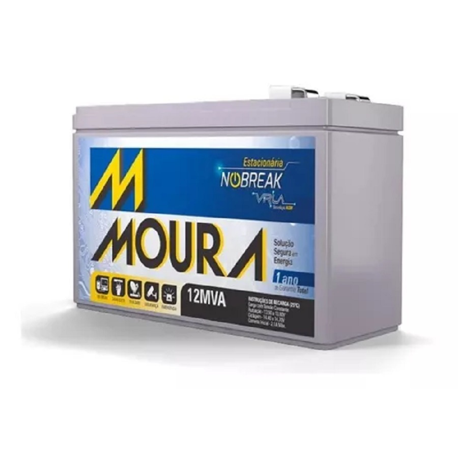 Bateria Selada Agm Moura 9ah 12v Brinquedo Nobreak Lanterna