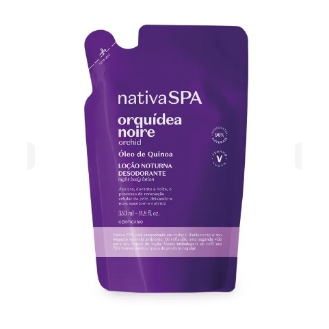 Refil Loção Noturna Desodorante Corporal Nativa SPA Orquídea Noire 350ml