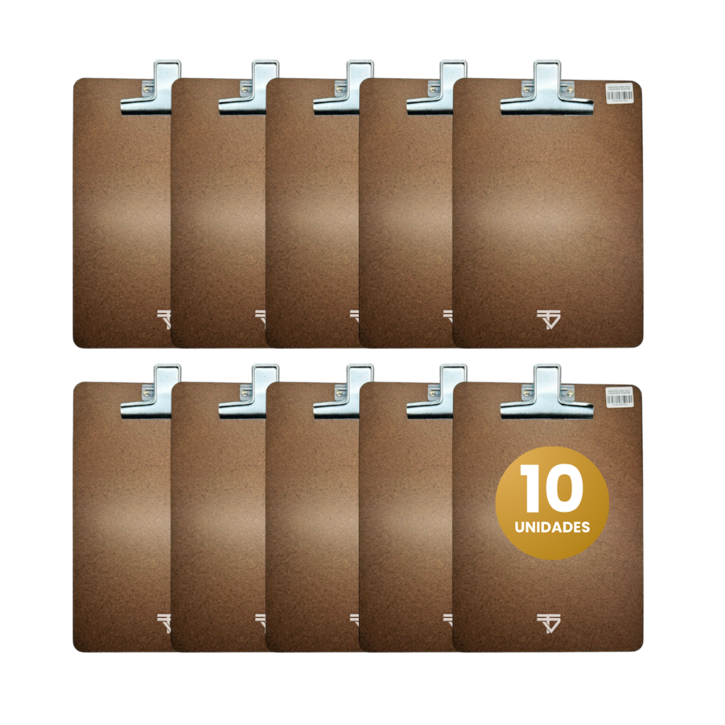 Prancheta Oficio Em Mdf Kit Combo 10 Unidades Tamanho A4.