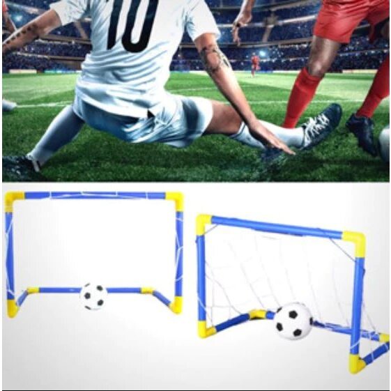 Kit Golzinho 2 Traves com Rede + Bola + Bomba de Encher Trave 2x1