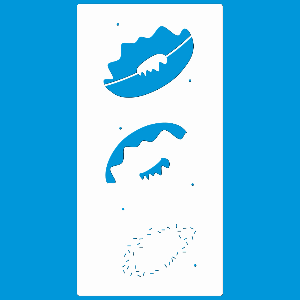 Stencil 12 X 24 Rosquinha Molde Vazado Para Pintura Em Tecido Mdf Madeira Parede Camiseta Pano Prato