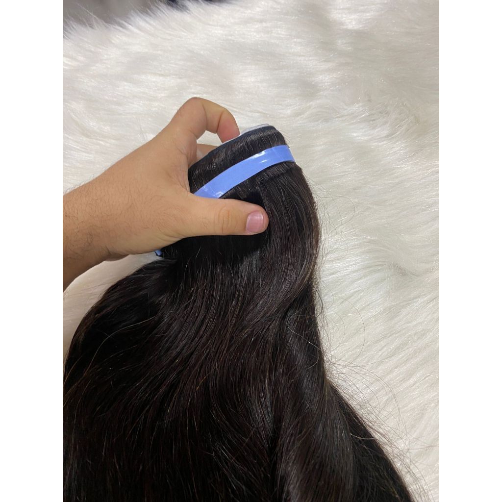 Aplique Cabelo humano indiano  Na Fita Adesiva 200gr 65cm Mega Hair (LEIA A DESCRIÇAO)