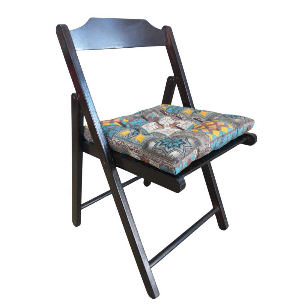 Kit 04 Peças - Almofada Assento Para Cadeira Futon Estampado Gorgurinho Com Amarril